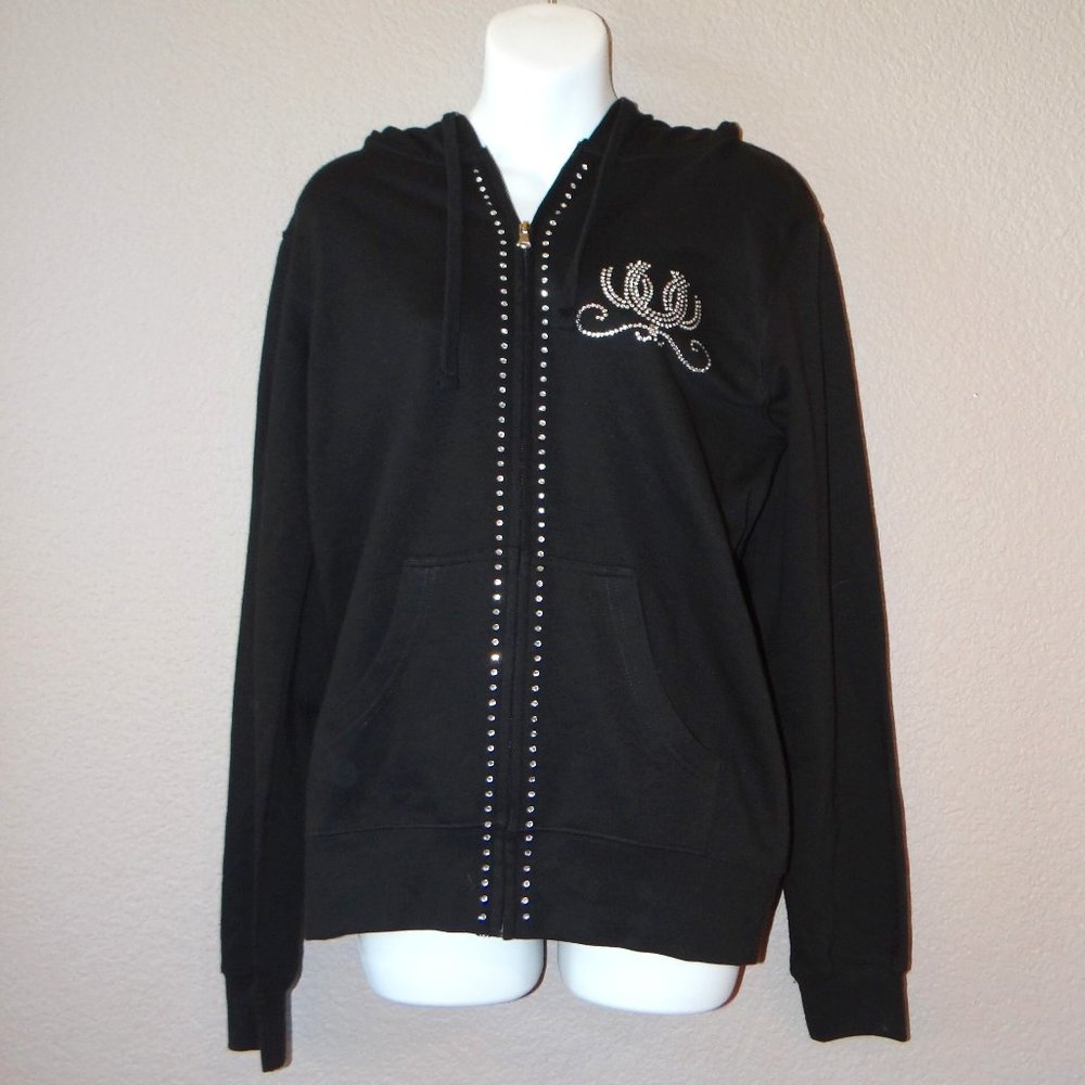 Genuine Ranch Brand Embellished Cowgirl Hoodie Sweatshirt Size Medium